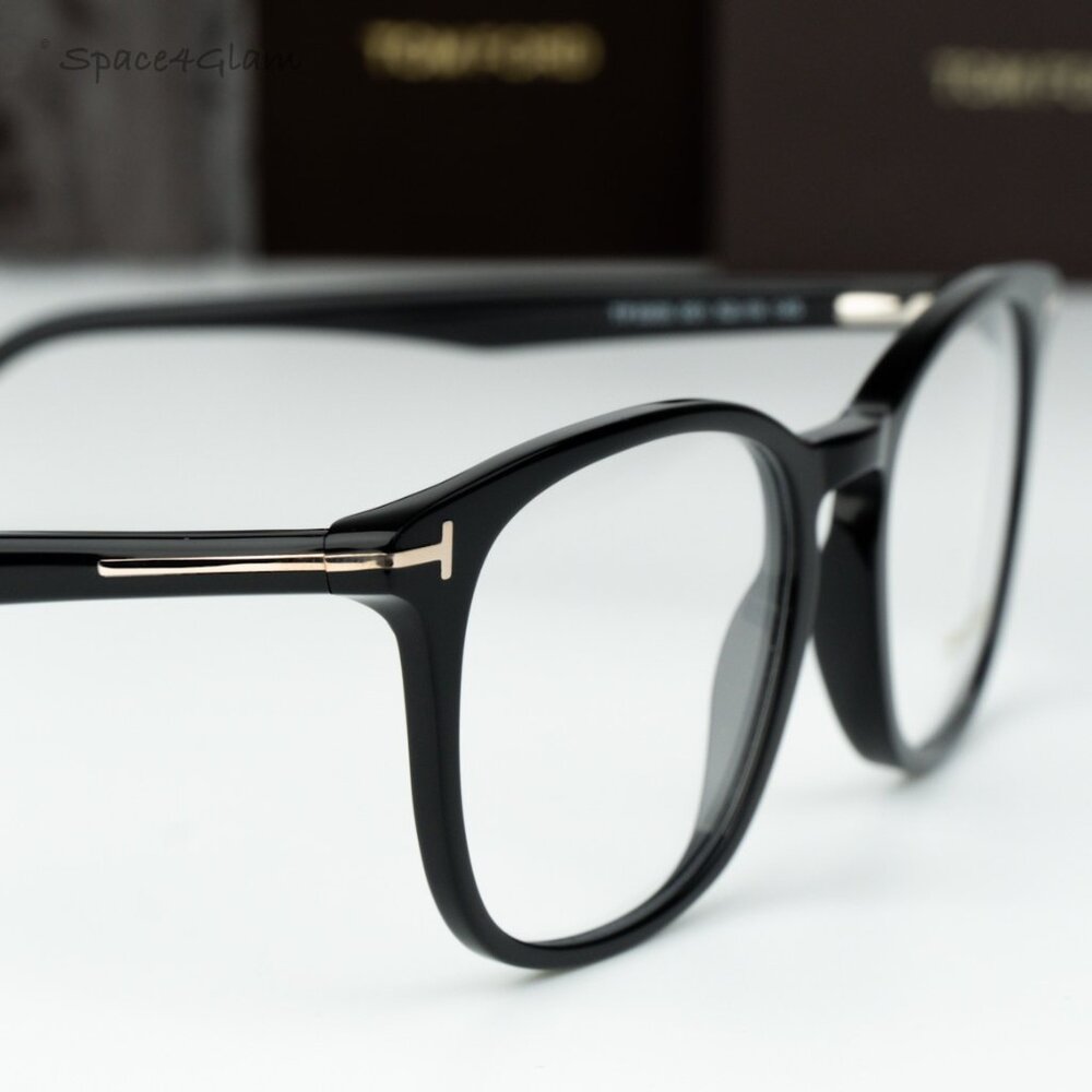 Tom Ford Women Eyeglasses Black Demo Square FT5505 001 NEW AUTHENTIC - Picture 4 of 10